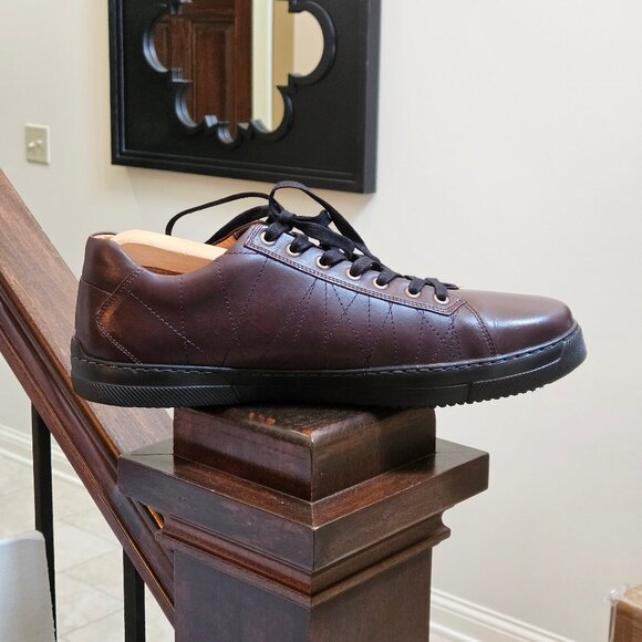 Marc Joseph Men's 'Akron St' Leather Dress Sneakers, Brown, Sz 12 (with box) - Picture 8 of 16